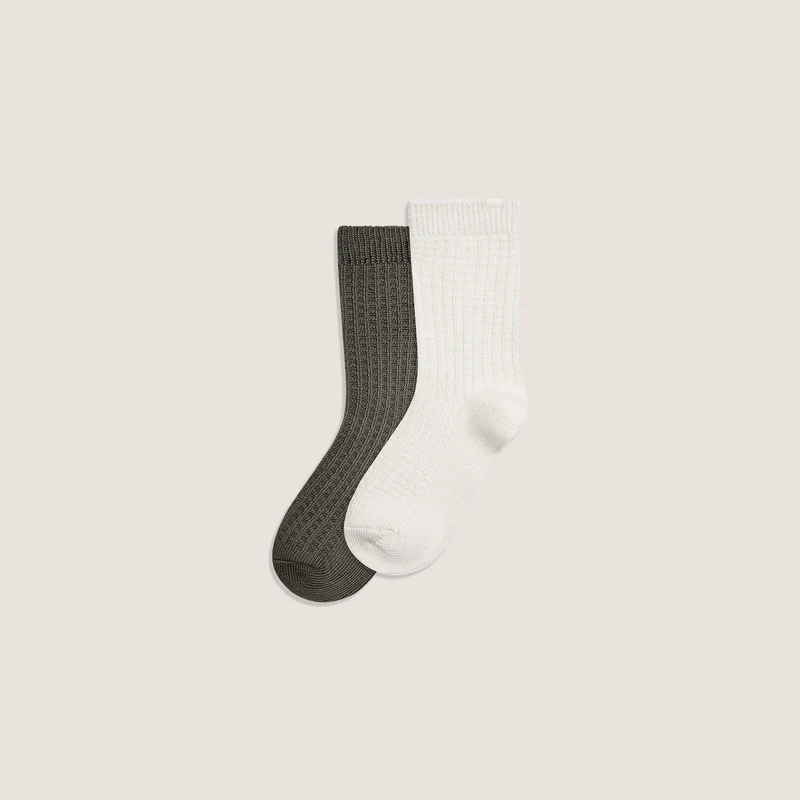 Waffel-Socken (2er-Pack) - Bunt