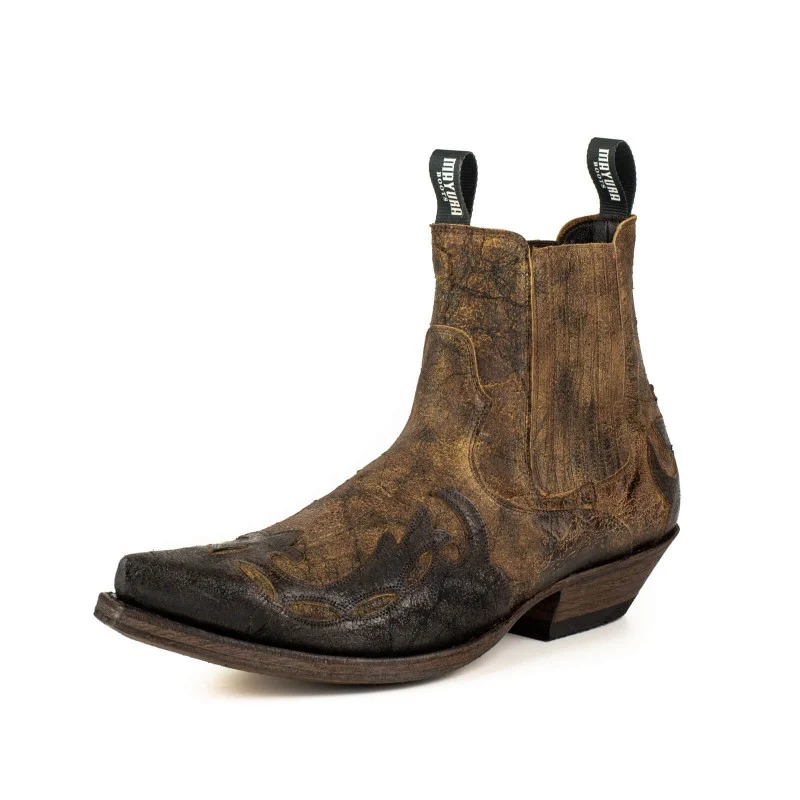 Herren-Cowboystiefel, Country- und Westernstiefel, 1931, Braun und Schwarz | Sofort lieferbar | Größe 41
